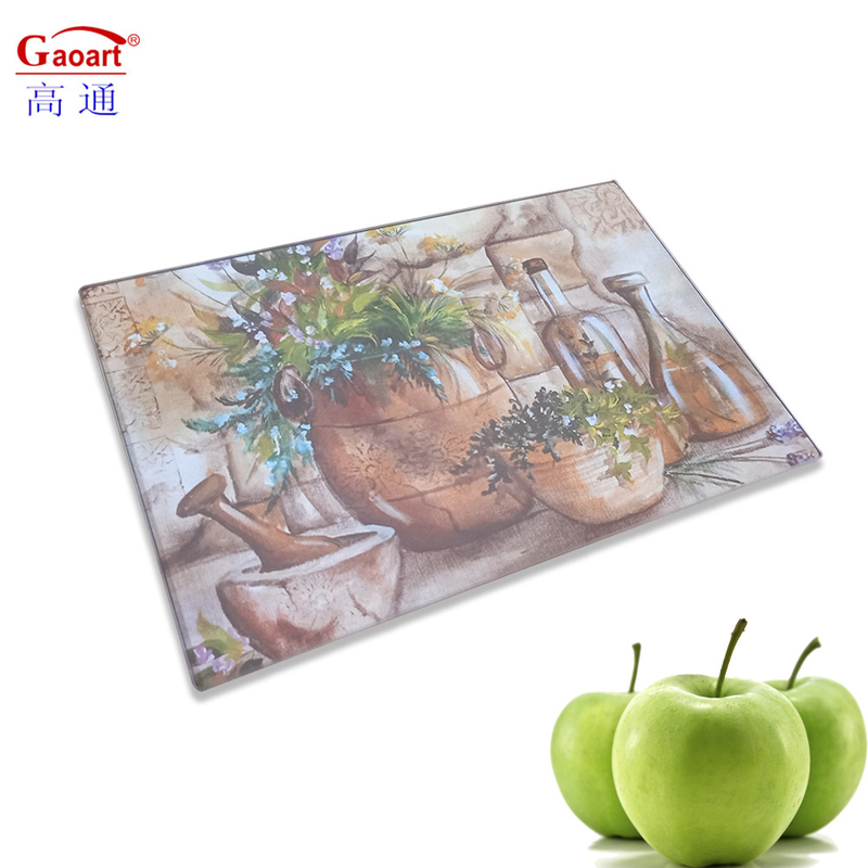 Modem Design All-Season Tempered Glass Cheese Slice Placemats per il taglio e la servitura