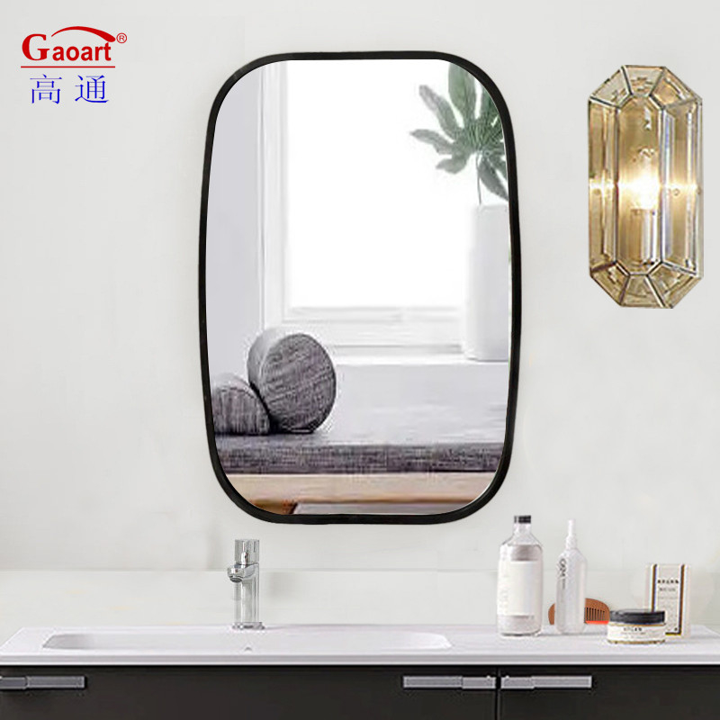 Specchio da parete per bagno Decorativo Antico Ventre Rotondo Vintage Adesivo Infisso di plastica