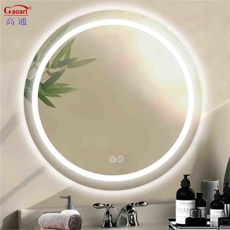 Specchio da bagno a touch a LED intelligente con funzione antifog e specchio di vetro moderno