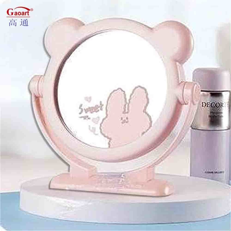 Modern Compact Vanity Table Makeup Mirror con design carino e materiale in vetro 100 Pcs