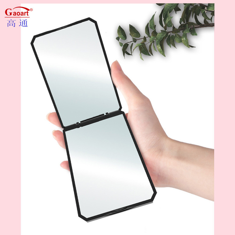 Stylish Heart Shaped Folding Travel Vanity Plastic Glass Mirror per occasioni quotidiane