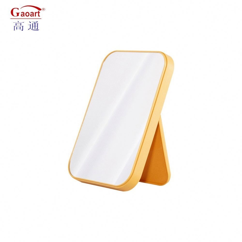 Mini cerchio portatile donna pelle piccolino Miroir Muro appeso con logo Piccolo specchio quadrato Fashion Design