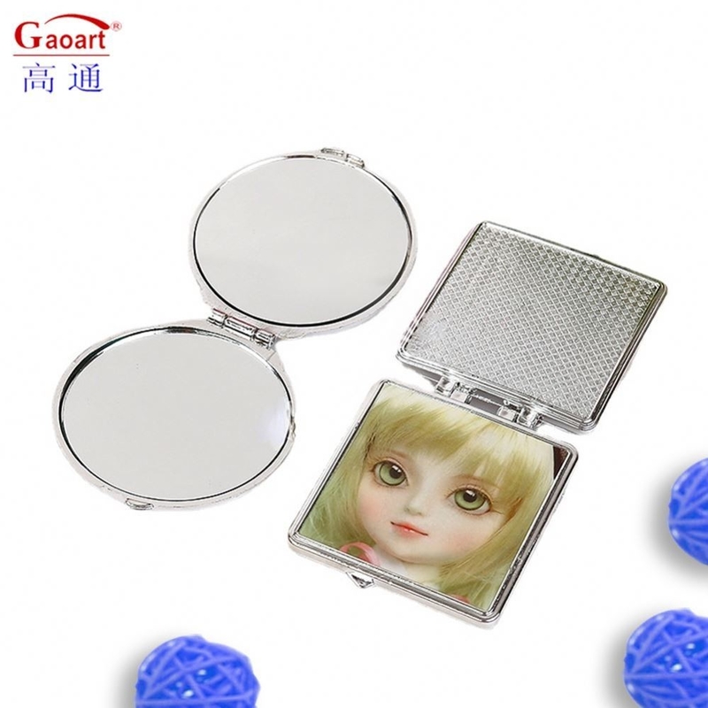 Compatto Cerchio Cosmetico Piccolo Specchio Rotondo Luce Piccolo Specchio Con Specchio Di Vetro Di Plastica