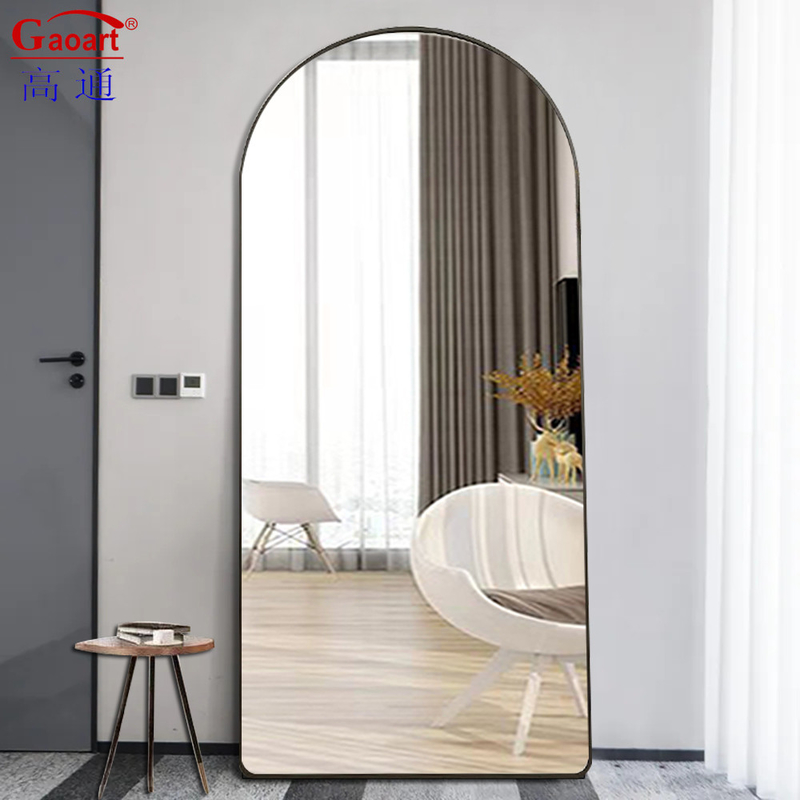 Full Rose Grande Cornice ad Arco In piedi Decorazione Metallico Camera Da Letto Specchio Stile Di Design Contemporaneo Per Il Giorno