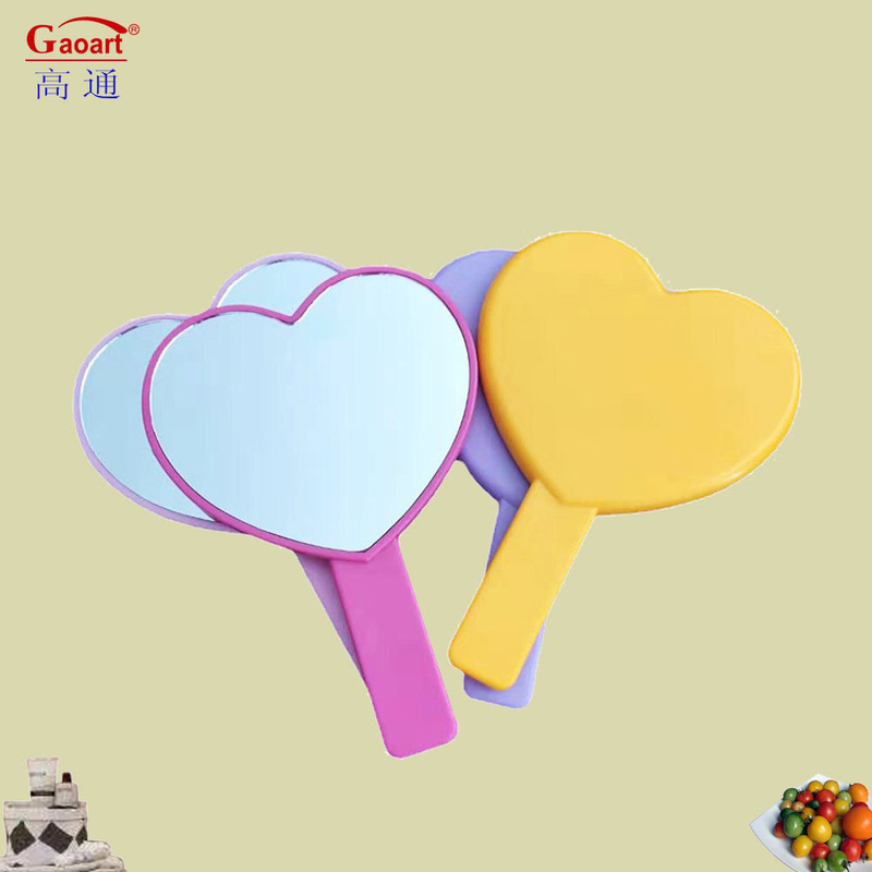 Ogni giorno Cosmetici Viaggi Cute Make Up Vanità Tasca Grande Piccolo Make-up Manuale Custom Mini Manuale Specchio Con Maniglia