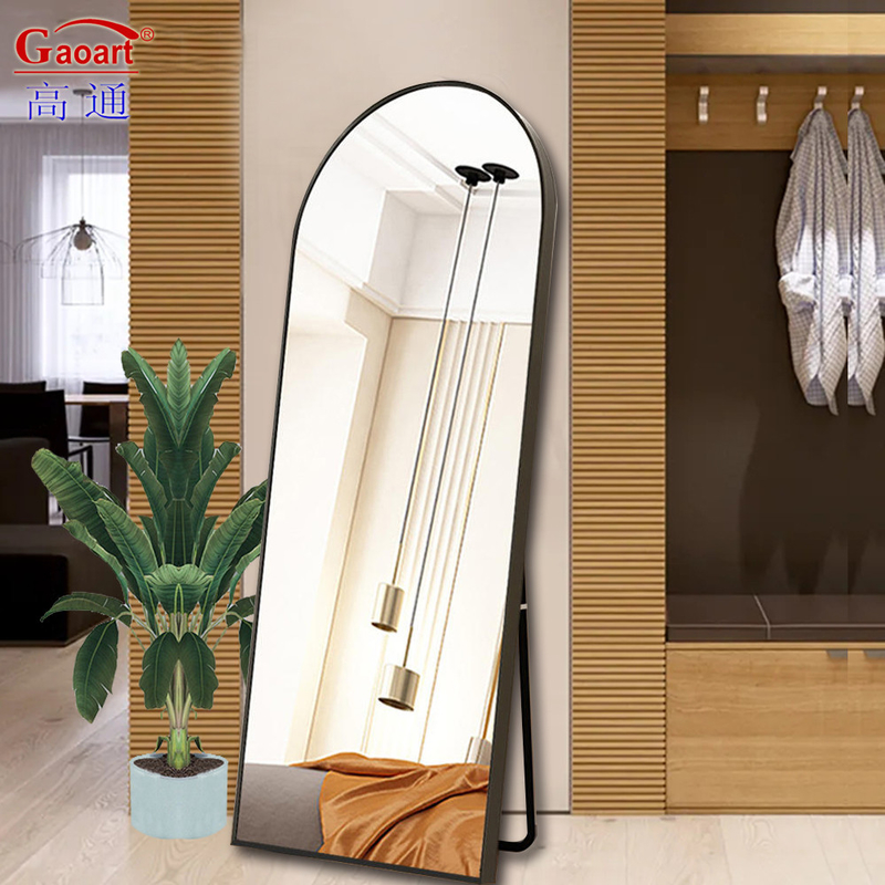 Decorazione murale del soggiorno stile moderno comodino extra grande con specchio in vetro d'argento