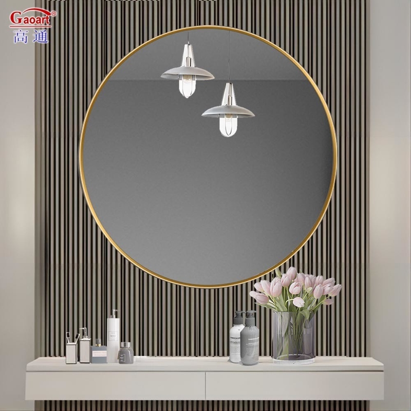 Dimensione personalizzata stile rettangolare specchio da parete in vetro argento per la decorazione moderna della camera da letto