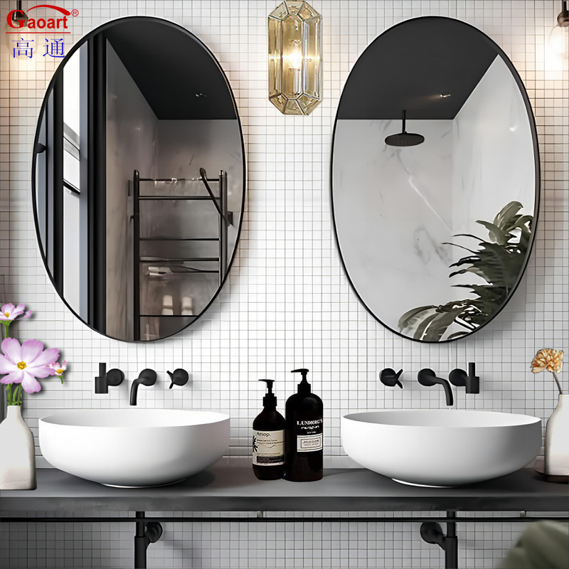 Specchio in cornice conveniente e elegante per l'arredamento e l'arredamento di case moderne